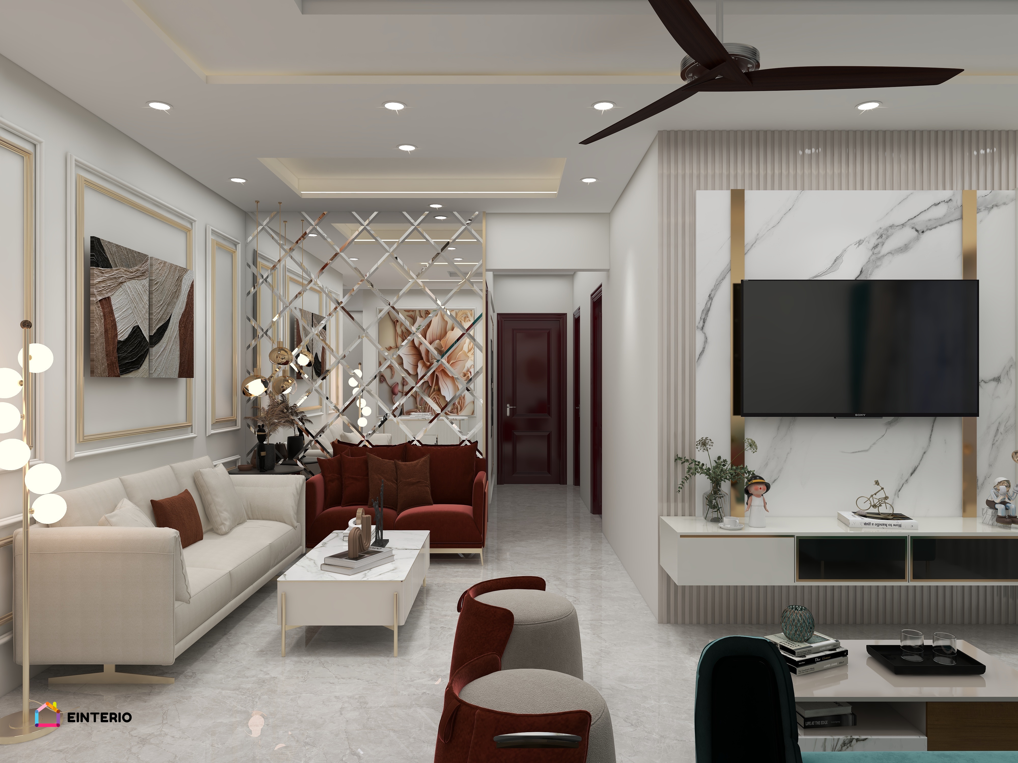  Dr. Manish &  Dr. Mahek Project: 3bhk design  Theme: Modern contemporary